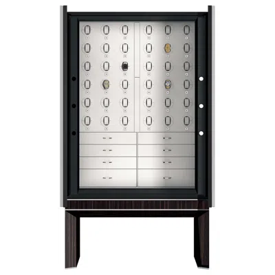Pre-owned Agresti Solo Lui Black Armoire With 36 Watch Winders