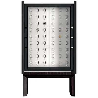 Pre-owned Agresti Solo Lui Black Armoire With 54 Watch Winders