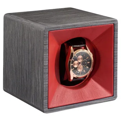 Pre-owned Agresti Temp Unico Rosso Watch Winder In Oak Smoke Grey In Gray