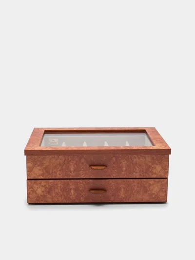 Agresti Tempo Wood Watch Box (9 Watches)  Abask Luxury Gift In Black
