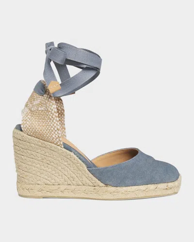 Ags X Castaner Carina Cotton Canvas Espadrilles In Blue