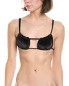 Agua Bendita Alala Aguja Bikini Top In Black