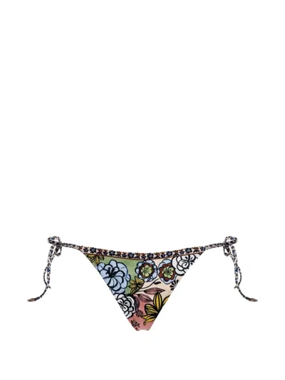 Agua Bendita Alegria Floral-pattern Bikini Bottom In Multi