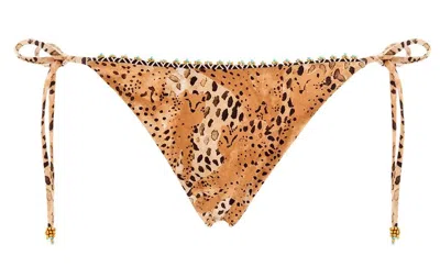 Agua Bendita Alegria Jambo Bikini Bottom In Brown