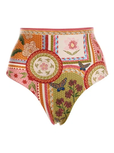 Agua Bendita Alicia Fiore Bikini Bottoms In Green