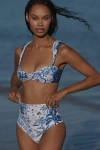 Agua Bendita Alicia High-waisted Bikini Bottoms In Blue