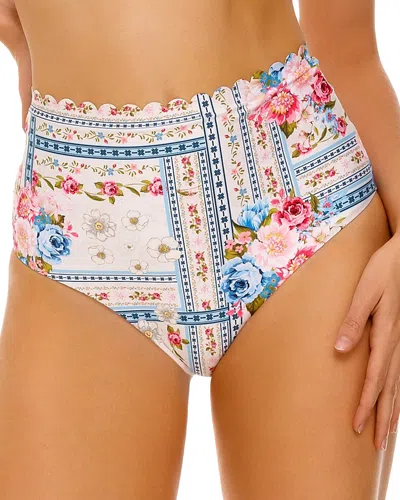 Agua Bendita Alicia Meraki Bikini Bottoms In Pink Multicolor