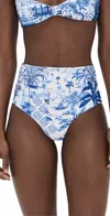 Agua Bendita Alicia Tales Reversible Bikini Bottoms In Blue