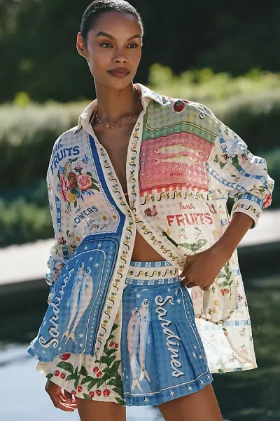 Agua Bendita Anastasia Buttondown Shirt In Multi