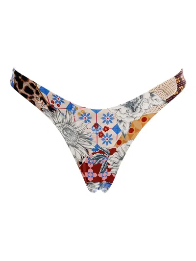 Agua Bendita Avy Quilt Bikini Bottoms In Multi