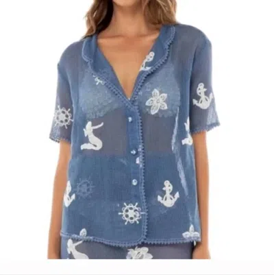 Agua Bendita Axel Kai Shirt In Blue