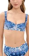 Agua Bendita Balena Azure Top Multicolor In Multicolor