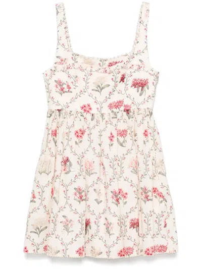 Agua Bendita Kristen Meraki Floral Cover-up Mini Dress In Multi