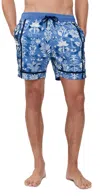 Agua Bendita Batik Fredie Trunks Multicolor In Blue