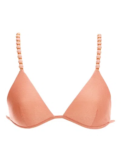 Agua Bendita Belle Sereia Bikini Top In Orange