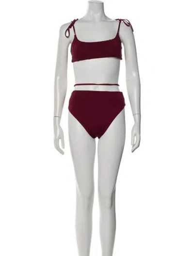 Pre-owned Agua Bendita Bikini In Burgundy