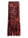 Agua Bendita Brace Floral-print Ruffled Maxi Skirt In Multi