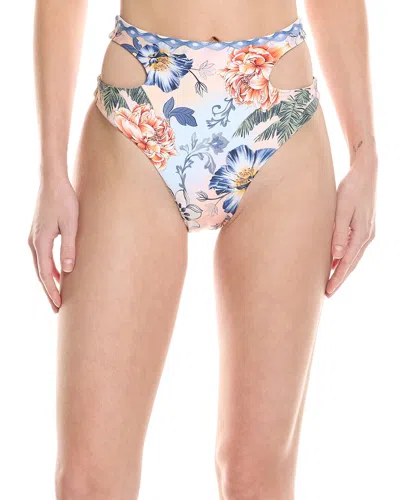 Agua Bendita Carieli Kai Reversible Bikini Bottom In Pink