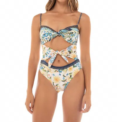 Agua Bendita Carrie Jardim One Piece In Multicolor In Blue