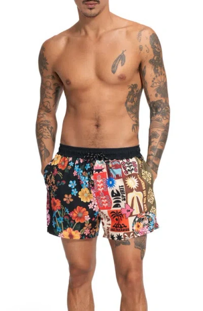 Agua Bendita Cassius Swim Trunks In Multi