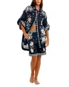 Agua Bendita Chrissy Embroidered Shirt Swim Cover-up In Blue