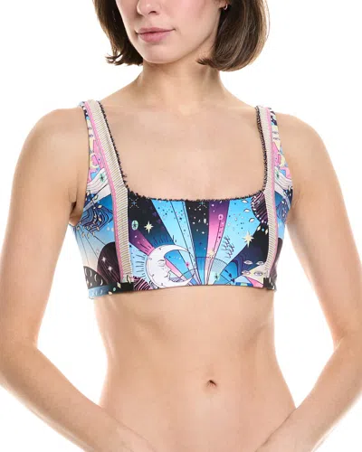 Agua Bendita Colleen Eter Bikini Top In Blue