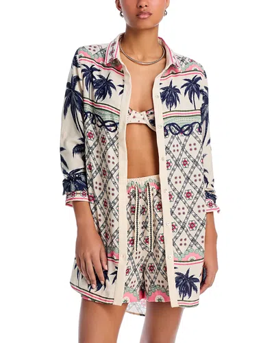 Agua Bendita Crystal Palms Shirt Swim Cover-up - Exclusive In Multicolor