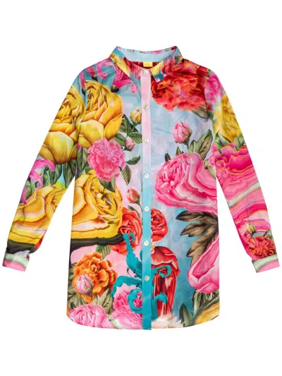 Agua Bendita Crystal Shirt In Pink