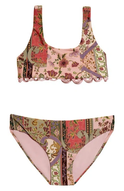 Agua Bendita Kids'  Dolce Aura Two-piece Swimsuit In Brown