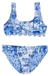 Agua Bendita Girls' Dolce Tales Two Piece Swimsuit - Little Kid, Big Kid In Blue