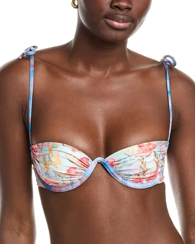 Agua Bendita Donna Underwire Bandeau Top In Purple