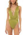 Agua Bendita Ellis Twist Front Plunge One-piece Swimsuit