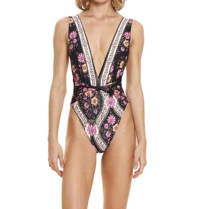 Agua Bendita Ellis One Piece Swimsuit In Novelty In Neutral