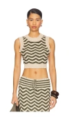 Agua Bendita Emory Crop Top Multi In Neutral