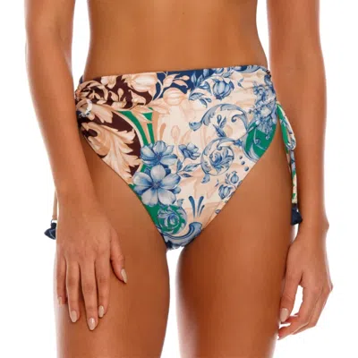 Agua Bendita Etta Cardumen Reversible Bikini Bottoms In Blue