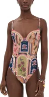 Agua Bendita Fiore Petra Handmade Underwire One Piece Multicolor In Multi