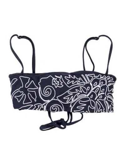 Pre-owned Agua Bendita Floral Print Bikini In Blue