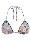 Agua Bendita Floral-print Bikini Top In Multi