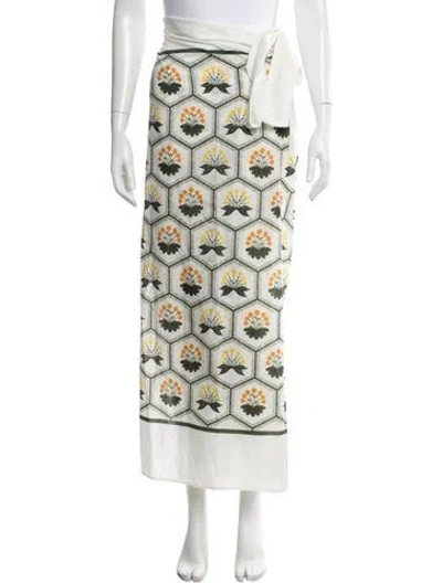 Pre-owned Agua Bendita Floral Print Cover-up In Neutral