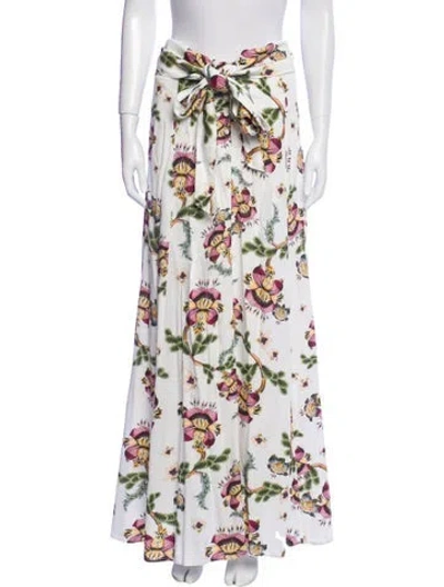 Pre-owned Agua Bendita Floral Print Long Skirt In Multi