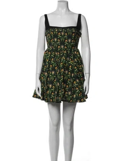 Pre-owned Agua Bendita Floral Print Mini Dress In Multicolor