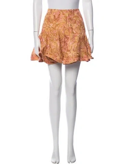 Pre-owned Agua Bendita Floral Print Mini Skirt In Pink