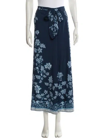 Pre-owned Agua Bendita Floral Print Pajamas In Blue