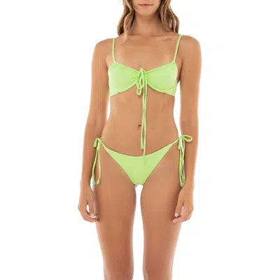 Agua Bendita Freya Bikini Top In Green