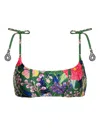 Agua Bendita Genoveva Bikini Top In Green