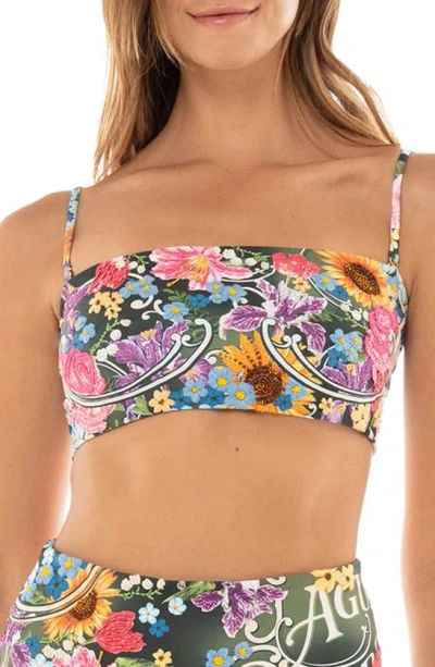 Agua Bendita Georgina Bikini Top In Multicolor