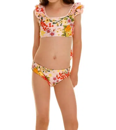 Agua Bendita Kids' Girl's Paris Vita Bikini Set In Pink In Multi