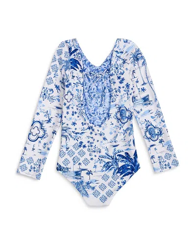 Agua Bendita Girls' Honey Tales Long Sleeved Swimsuit - Little Kid, Big Kid In Multi