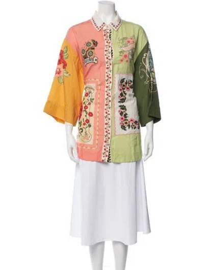 Pre-owned Agua Bendita Graphic Print Mini Dress In Multi