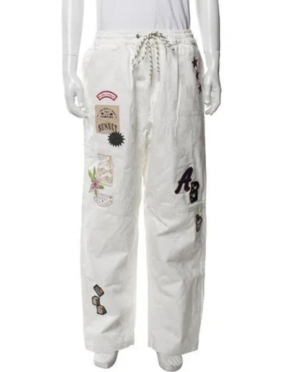 Pre-owned Agua Bendita Graphic Print Pants In White